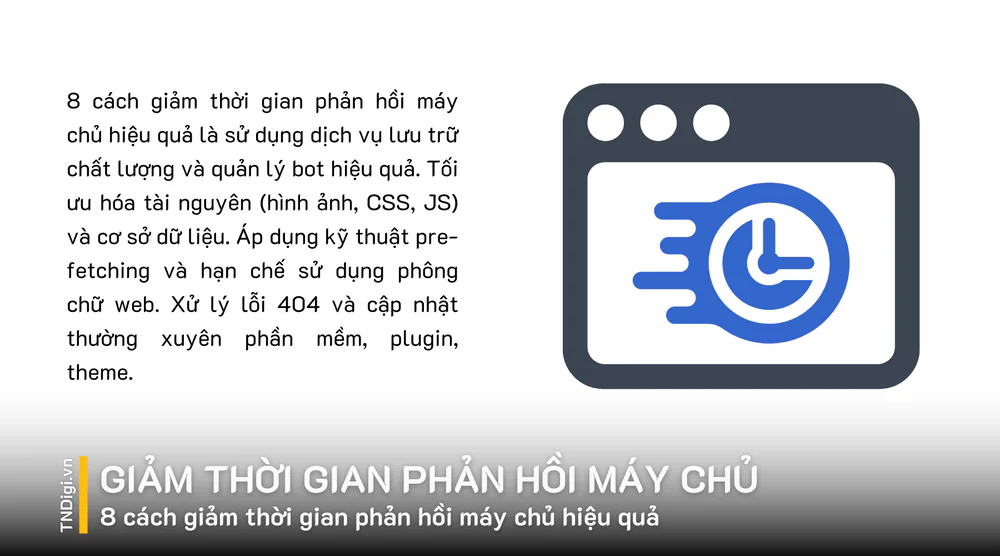 8 cách giảm thời gian phản hồi máy chủ hiệu quả
