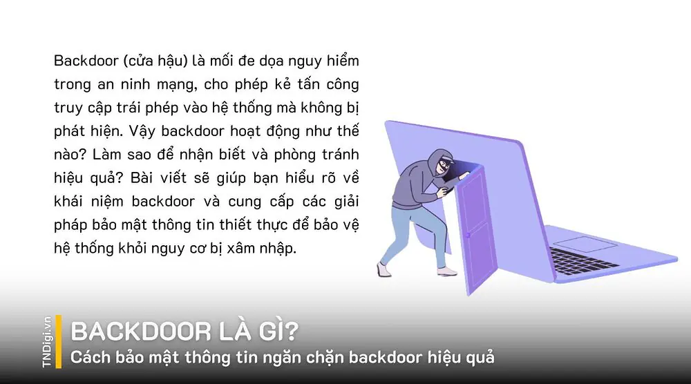 Backdoor là gì Cách bảo mật thông tin ngăn chặn backdoor hiệu quả