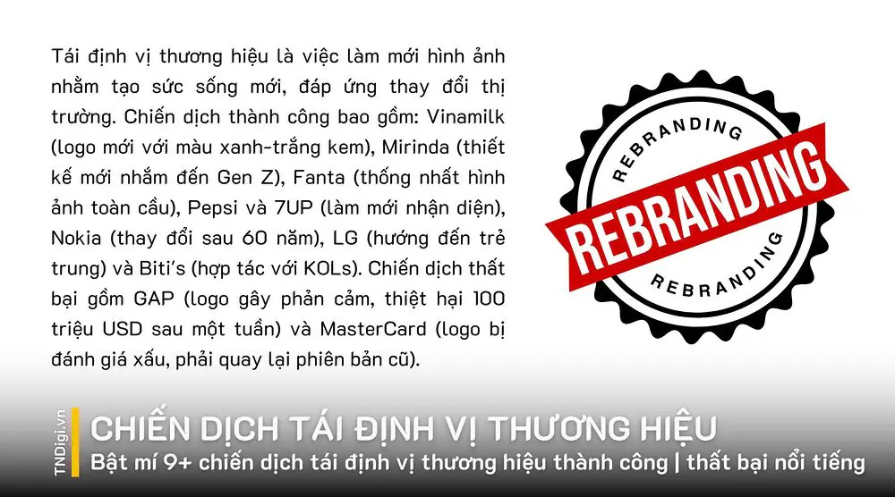 Bật mí 9+ chiến dịch tái định vị thương hiệu thành công | thất bại nổi tiếng