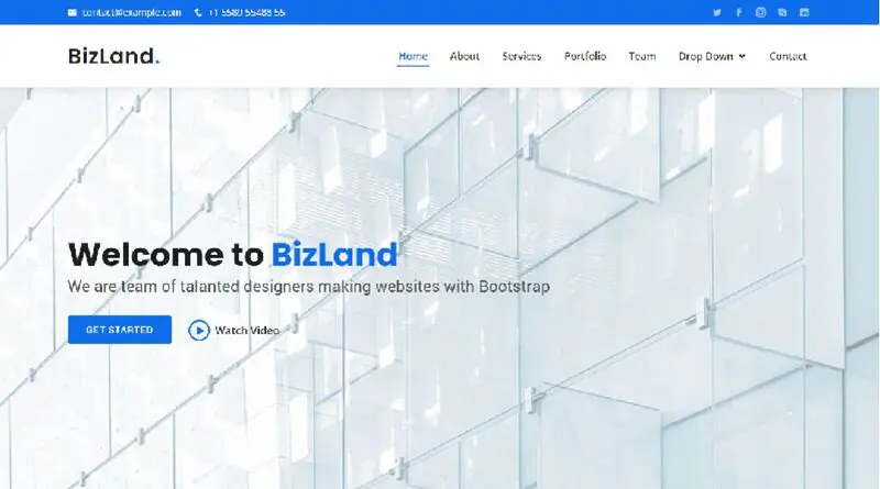BizLand – Mẫu thiết kế template đẹp, miễn phí