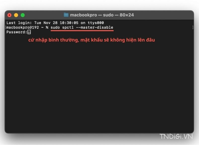 Các tắt GateKeeper trên MacOs bằng Terminal