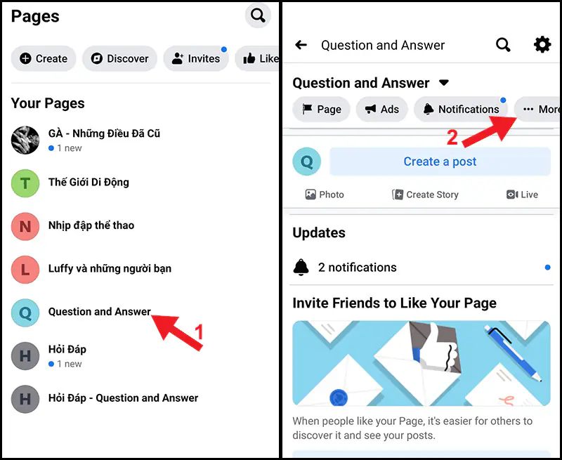 Cách đổi tên Fanpage Facebook trên điện thoại