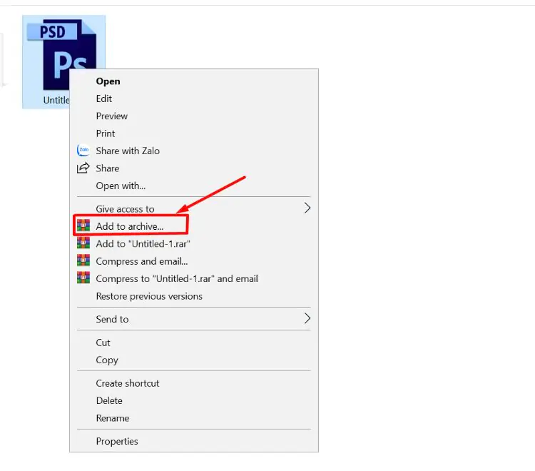 Cách giảm dung lượng file rar đối với file nhỏ nhất