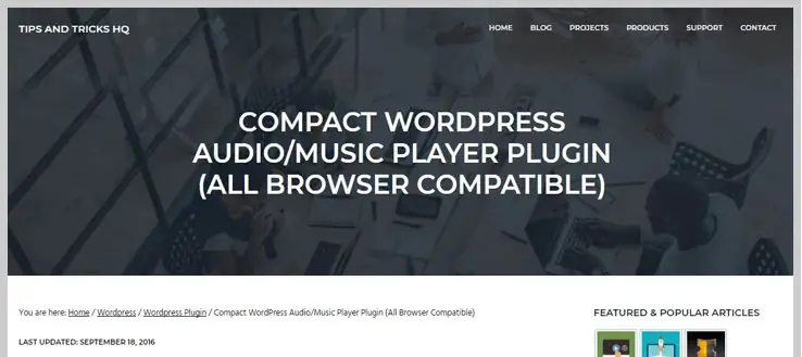 Compact WordPress Audio Player có thể áp dụng bằng shortcode