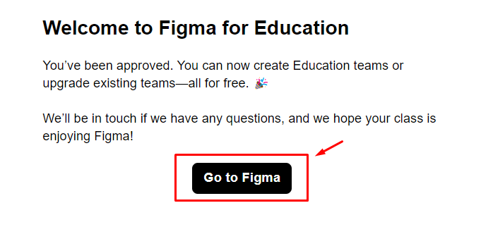 Đăng ký Figma Education thành công
