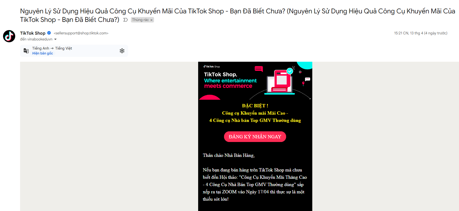 Email thông báo