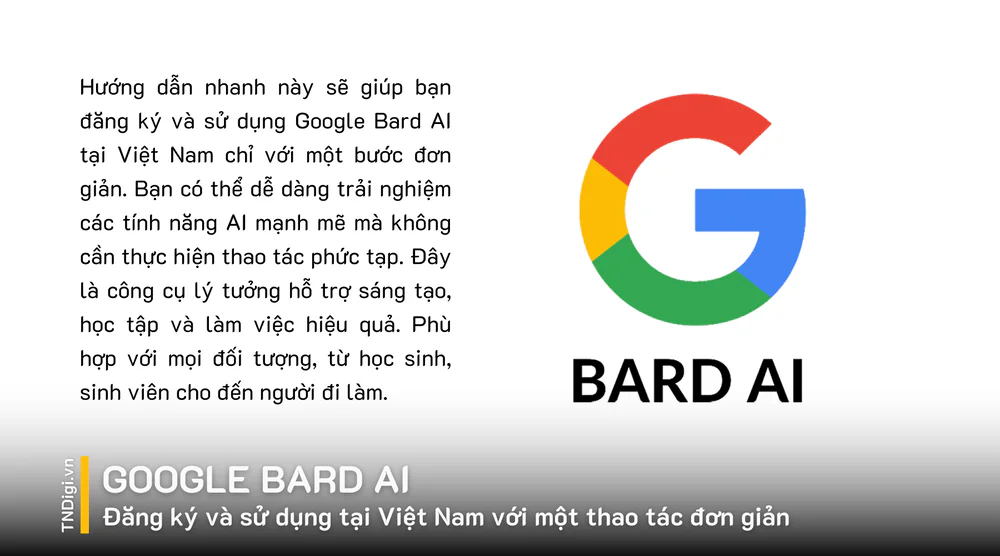 Google Bard AI - Đăng ký và sử dụng tại Việt Nam với một thao tác đơn giản
