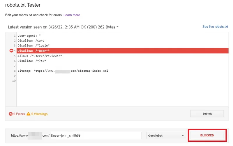 Cách sửa lỗi Blocked by robots txt trong Google Search Console 27 Kiểm tra xem URL có bị chặn hay không
