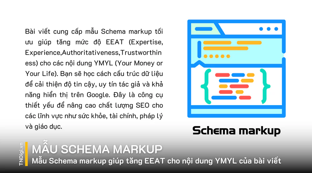 Mẫu Schema markup giúp tăng EEAT cho nội dung YMYL của bài viết