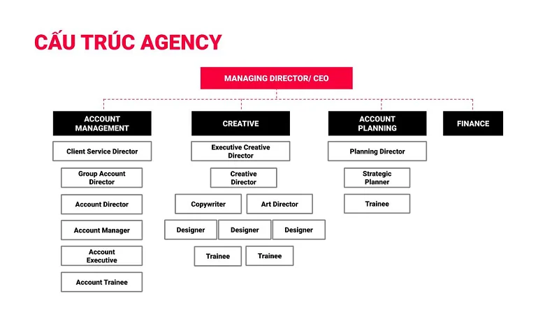 Những vị trí công việc trong một Agency