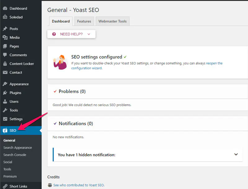 Plugin này trong WordPress của bạn có tên là SEO