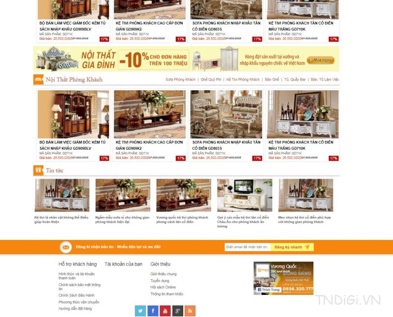 Theme blospot bán hàng nội thất tuyệt vời