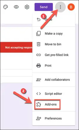 Tự động hạn chế phản hồi của Google Forms