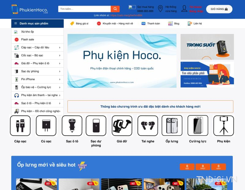 Website Phụ kiện Hoco