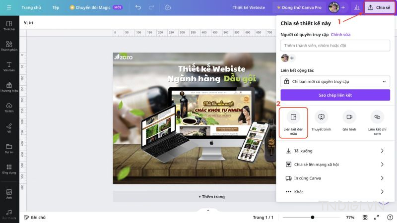 cach chuyen file thiet ke canva tu tai khoan cu sang tai khoan moi 2