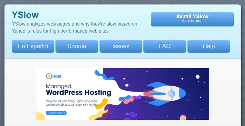 Công cụ Kiểm tra tốc độ webite mã nguồn mở YSlow