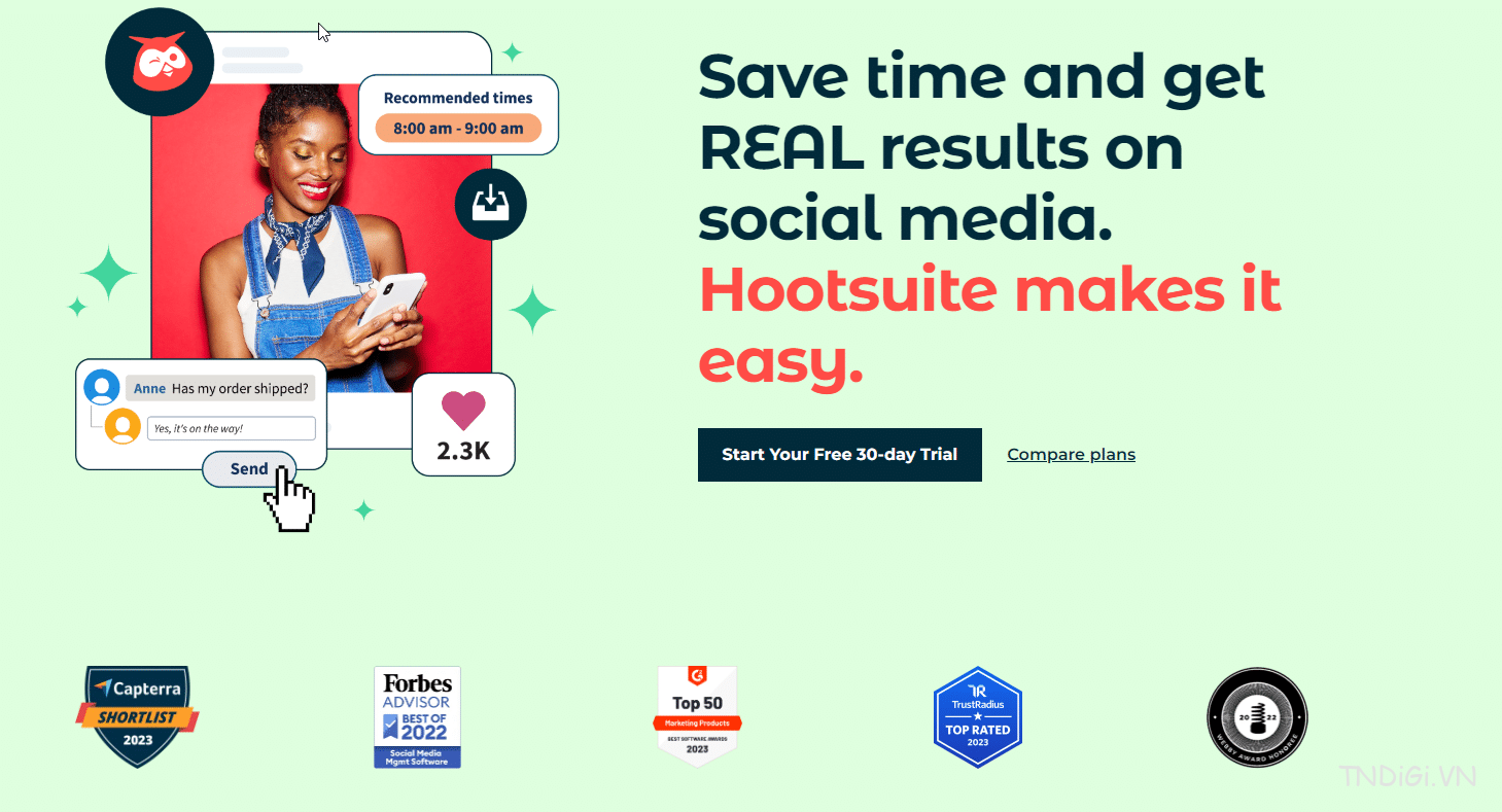 Phần mềm quản lý fanpage Hootsuite