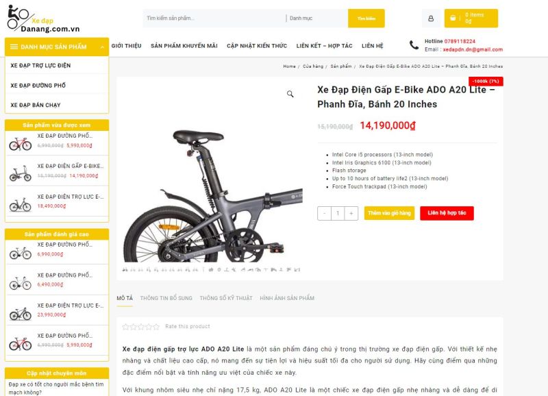 trang sản phẩm xedapdanang trang san pham